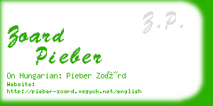 zoard pieber business card